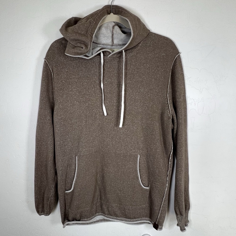 The Normal Brand Jimmy Sweater Hoodie Mens SZ Medium Cotton Taupe Java